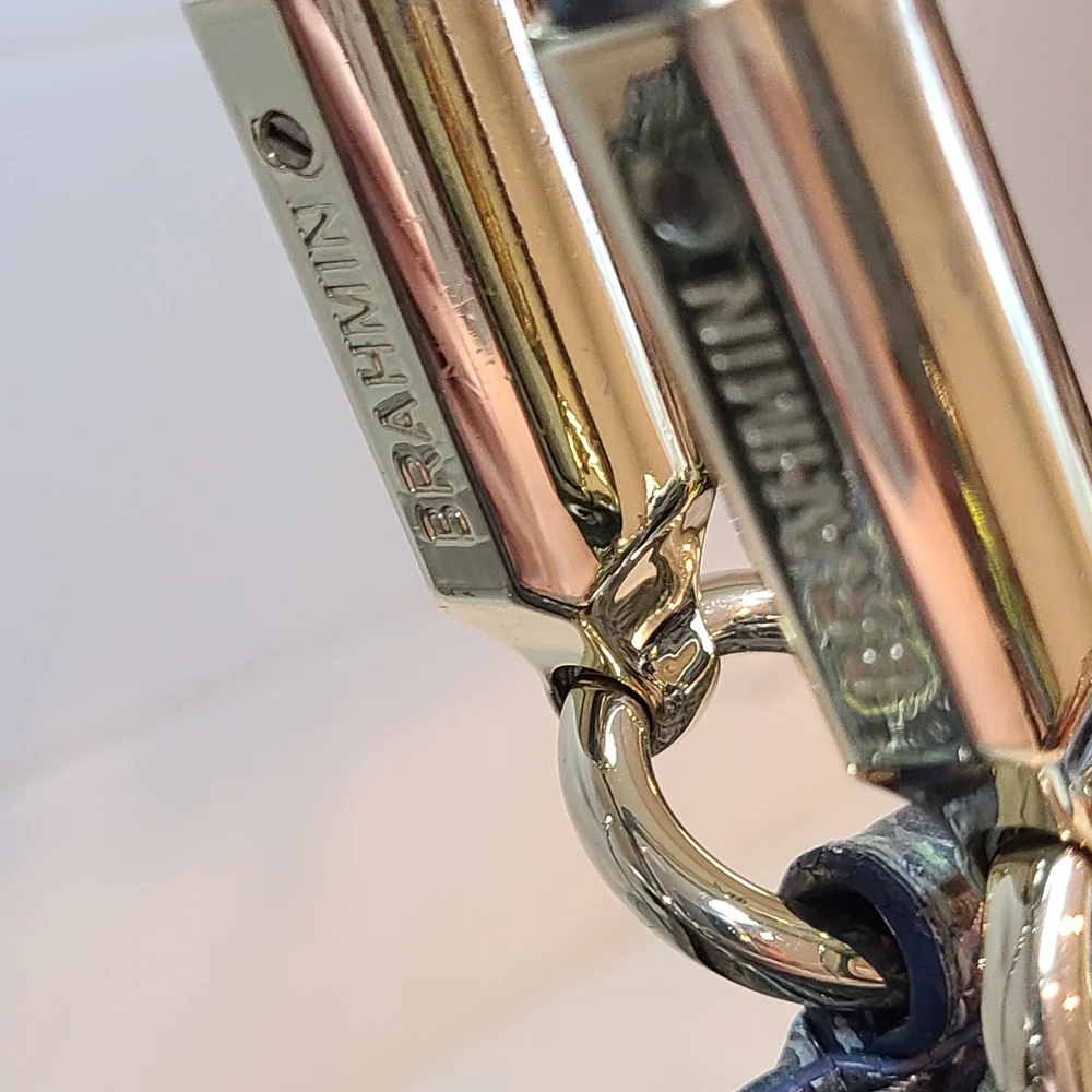 Brahmin Marianna Moonstone Seville Iridescent Snake Print Shoulder Bag Tote - Picture 5 of 16